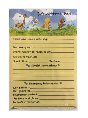 Little Suzy's Zoo Witzy Duck & Gang Babysitter's Message Taker Single Memo Note Sheet 4.5" x 6 5/8"