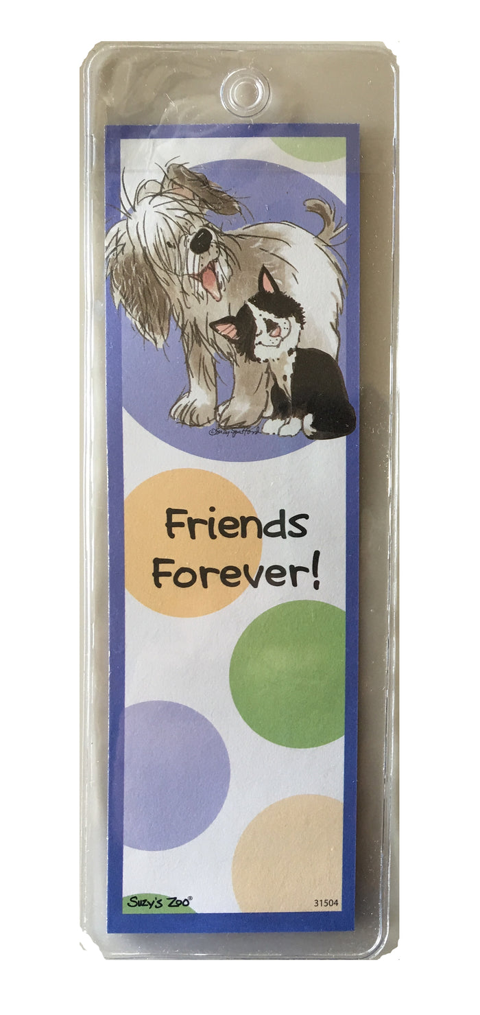 Suzy's Zoo Friends Forever Cat & Dog Bookmark Place Holder - Wags & Whiskers Vintage Suzy Spafford