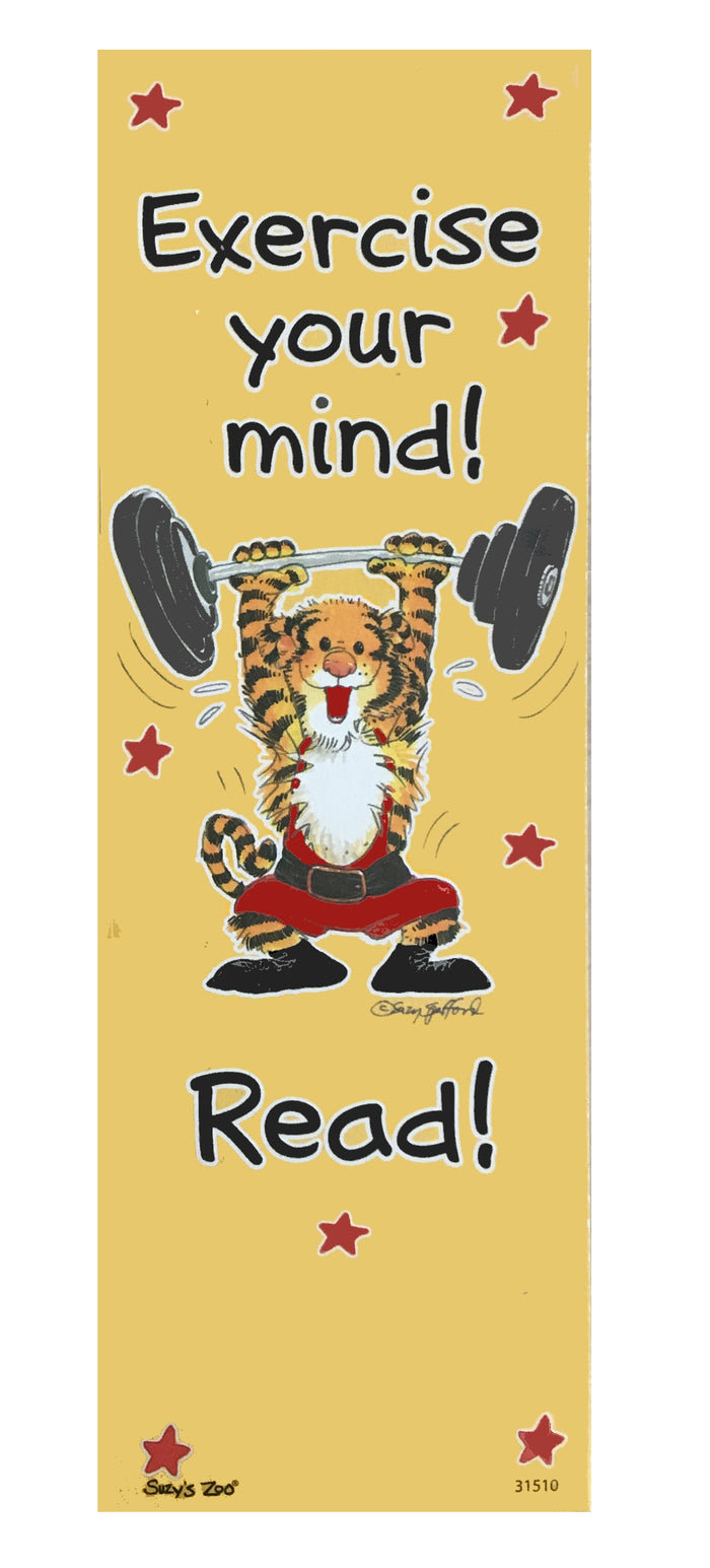 Suzy's Zoo Rory Tiger Bookmark Place Holder - Exercise your mind! Read! Suzy Spafford Vintage