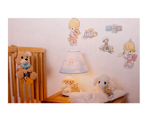 New Vintage Precious Moments Baby Nursery Musical Wall Art Decor Decals Boy / Girl Set 12" 2001