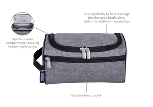 Neceser de tela de tweed gris