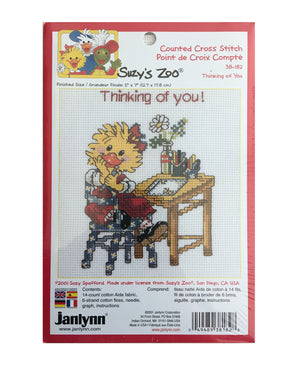 Suzy's Zoo Vintage Counted Cross Stitch Kit Suzy Ducken Thinking of you! 2001