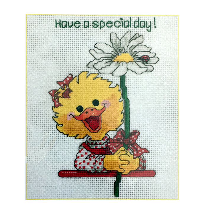 Suzy's Zoo Vintage Counted Cross Stitch Kit Suzy Ducken with Daisy Have a Special Day! 2001