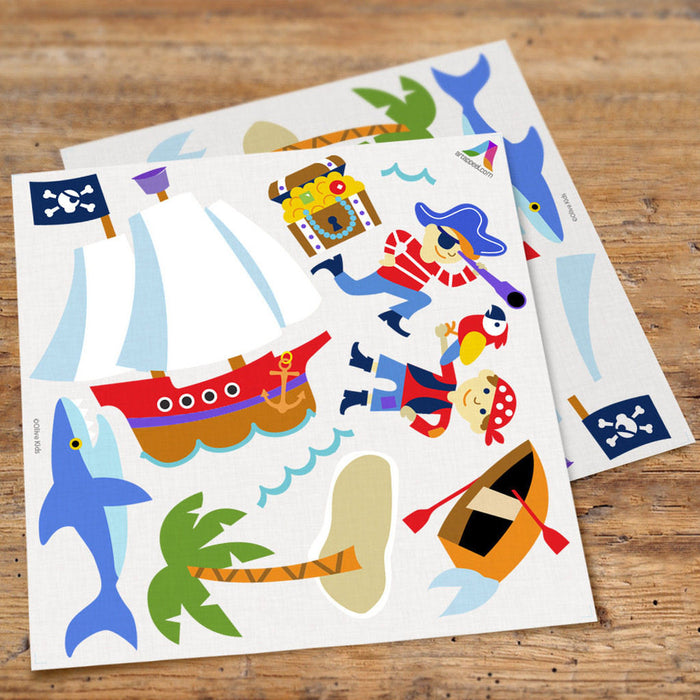 Pirates Pirate Ships Treasure Islands Wall Decals Peel & Stick Stickers