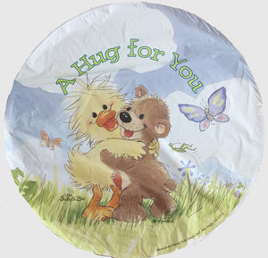 Little Suzy's Zoo Hug For You Witzy Duck & Boof Bear 18" Party Balloon - Love, Valentine, Birthday, Friendship, Baby, Get Well