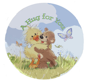 Little Suzy's Zoo Hug For You Witzy Duck & Boof Bear 18" Party Balloon - Love, Valentine, Birthday, Friendship, Baby, Get Well