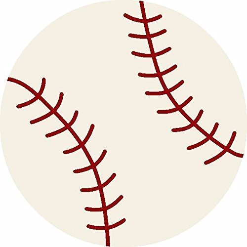 Baseball Shaped Round 3'3" (39") Sports Rug