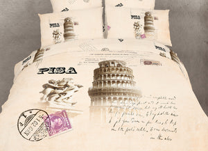 Tower or Pizza Italy Bedding Twin Queen King Duvet Cover Set Designer Ensemble