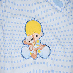 Precious Moments 3pc Blue Baby Boy Onesies One-Piece Creeper Bodysuit Underwear Shirt 6-9 Months 3-Pack Layette Clothing Gift Set Baby Shower