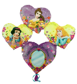 Disney Princesses 4-Heart Connext Birthday Super-Shape Jumbo 33" Party Balloon - Snow White, Belle, Aurora