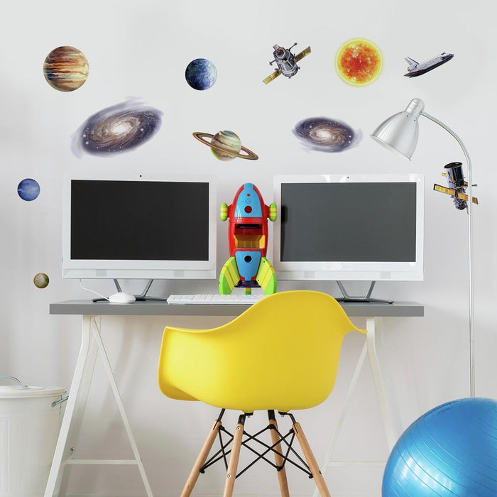 Space Travel Peel & Stick Wall Decals Stickers Outer Space Solar System Planets
