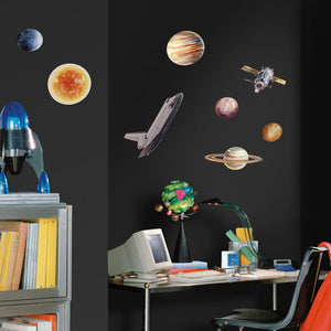 Space Travel Peel & Stick Wall Decals Stickers Outer Space Solar System Planets