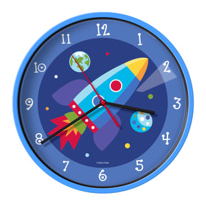 Space Rocket Out of This World Kids Wall Clock
