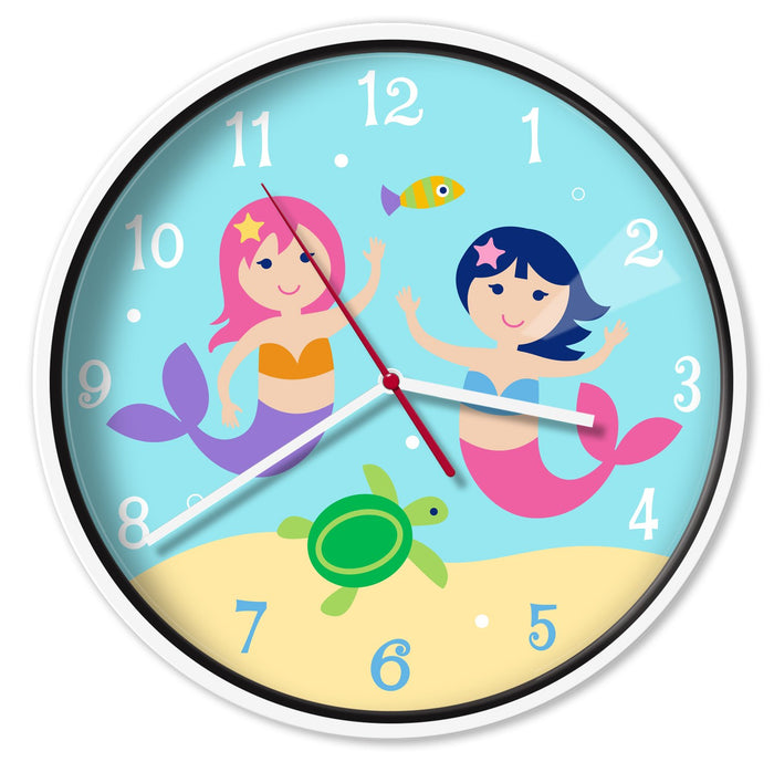 Sea Mermaids Girl 12" Wall Clock