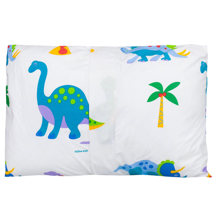 Dinosaur Land Cotton Toddler Pillowcase 19" x 13.5"