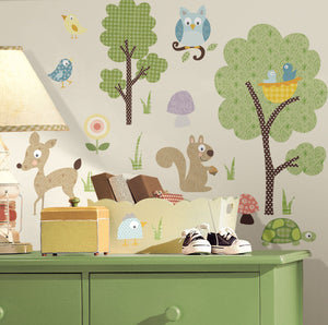 Forest Woodland Animals Wall Decals Stickers for Kids Room or Nursery