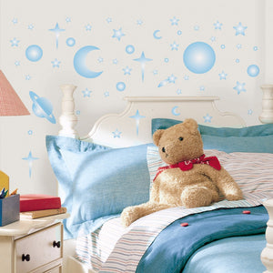 Celestial Outer Space Wall Decals Stickers Glow in the Dark Peel & Stick