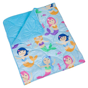 Sea Mermaids Microfiber Bed in a Bag Toddler Twin Full Girl Bedding Comforter & Sheet Set