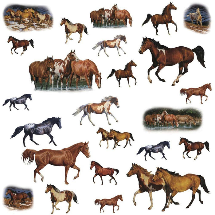Wild Horses Peel & Stick Wall Decals Stickers Life-Like