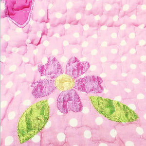 Pink Owls & Birds Tree Branch Little Girl Bedding Twin or Full/Queen Cotton Coverlet Bedspread Pink Polka Dot Quilt Set