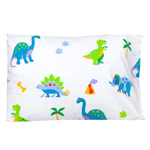 Blue Green Dinosaur Pillowcase Olive Kids