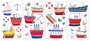 Kids Nautical Wall Decals Stickers Ships Boats Boys Room Decor