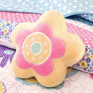 Pink Blue Daisy & Butterfly Bedding Twin Full/Queen Little Girls Quilt Set Floral Bedspread & Pillow