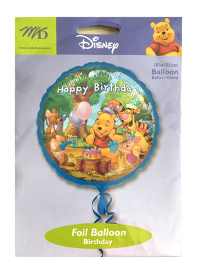 Vintage Rare Winnie The Pooh Happy Birthday Celebration Cake 18" Party Balloon Tigger Piglet Kanga Roo