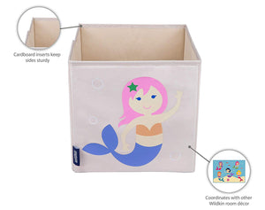 Mermaid 10" Cube Canvas Toy Storage Box / Bin