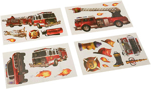 Fire Trucks Brigade Wall Decals Stickers Peel & Stick