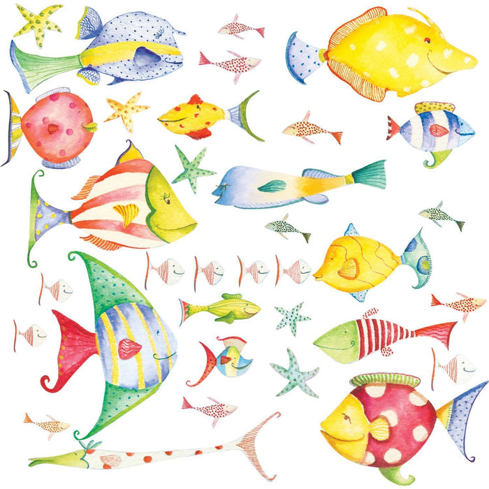Tropical Fish Sea Creatures Peel & Stick Wall Decals Stickers