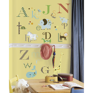 Pink Alphabet Letters Polka Dot Wall Decals Stickers Peel & Stick –