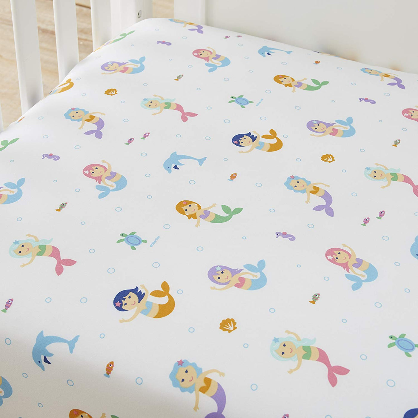 Blue Mermaids 3Piece Baby Girl Crib Nursery Set