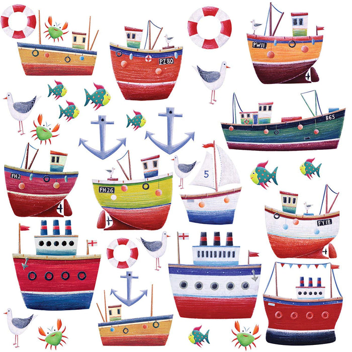 Kids Nautical Wall Decals Stickers Ships Boats Boys Room Decor