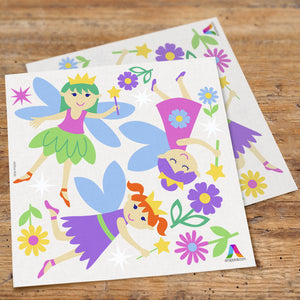 Princess Fairies & Flowers Wall Decals Peel and Stick Stickers