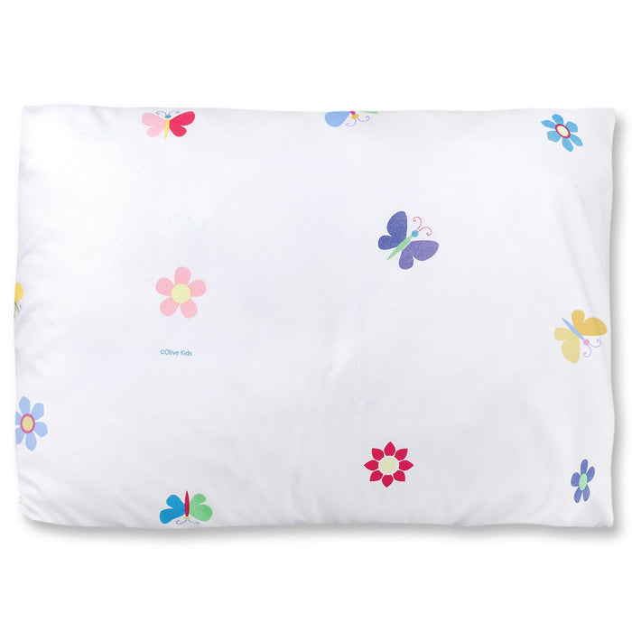 Butterfly & Flower Garden Microfiber Kids Pillowcase 20" x 30"