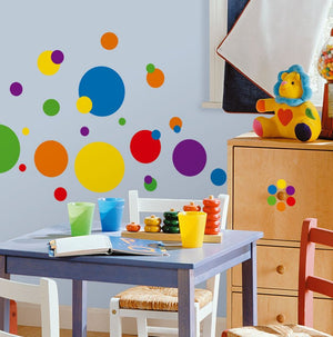 Multicolor Polka Dot Wall Stickers Decals Room Decor