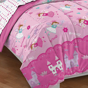 Pink Magical Princess Fairy Bedding for Little Girls Twin Bed in a Bag Ensemble