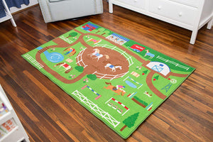 Playing Horses Educational Play Rug 39" x 80"