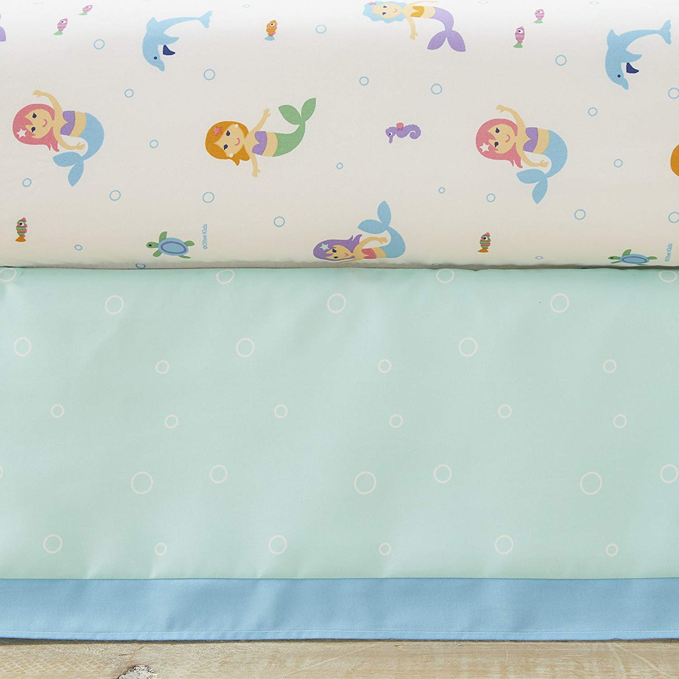 Blue Mermaids 3Piece Baby Girl Crib Nursery Set