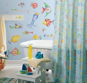 Tropical Fish Sea Creatures Peel & Stick Wall Decals Stickers