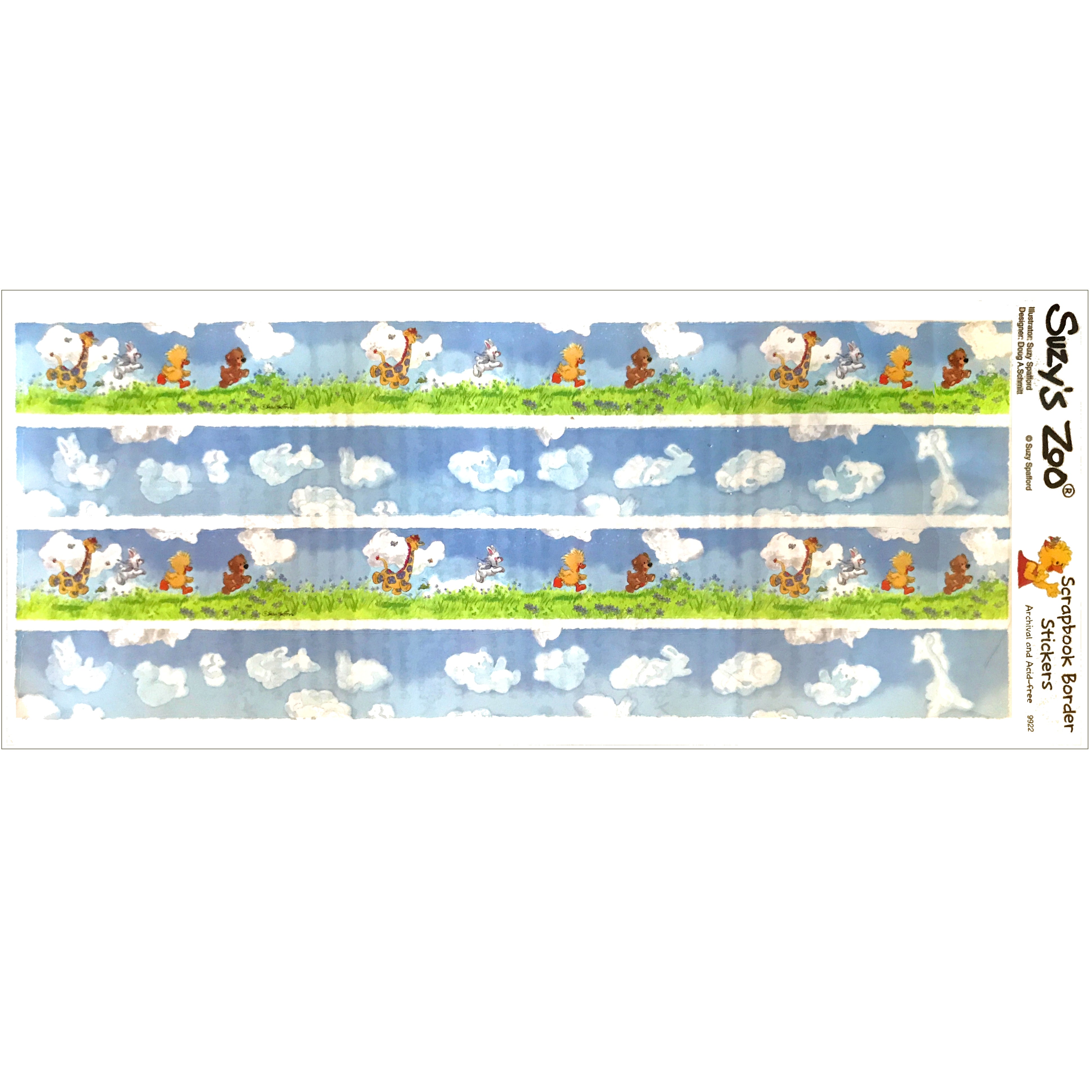 Little Suzy's Zoo Baby Blocks Border Stickers Vintage Scrapbooking She –