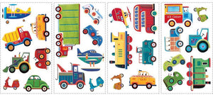 Transportation Cars Trucks Wall Stickers Decals Boys Room Decor Peel & Stick