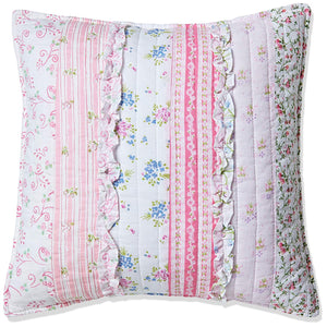 Pink Chic Lace Cotton Decorative Throw Pillow 16" x 16"