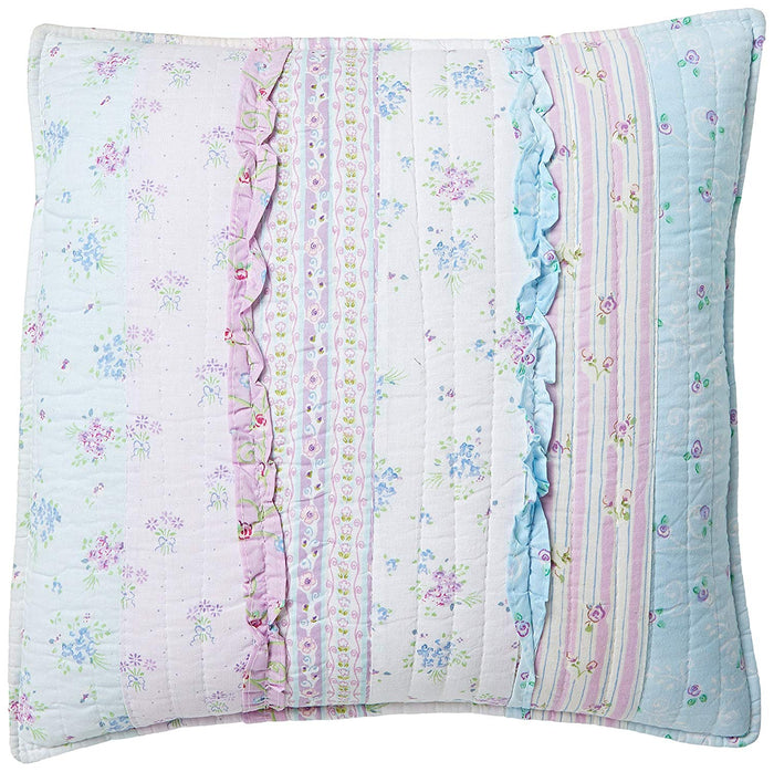 Lavender Shabby Chic Ruffled Lace Cotton Decorative Throw Pillow 16" x 16" Kid Girl