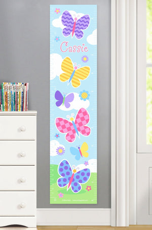 Butterfly Personalized Canvas Growth Chart