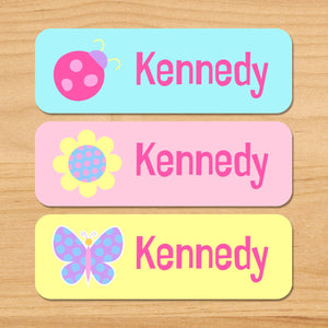 Butterfly Garden Personalized 33 CT Rectangle Waterproof Labels