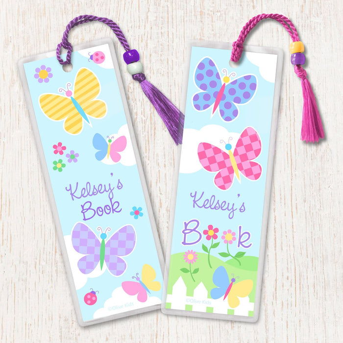 Butterfly Garden Personalized 2 PC Bookmark Set