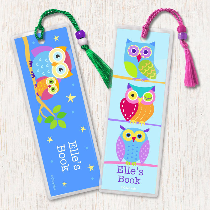 Owls Personalized 2 PC Bookmark Set
