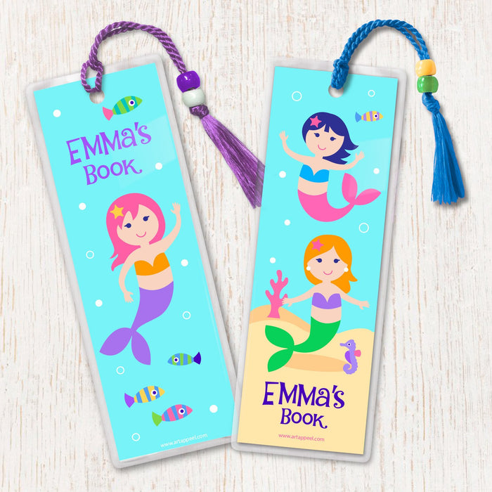 Mermaids Personalized 2 PC Bookmark Set